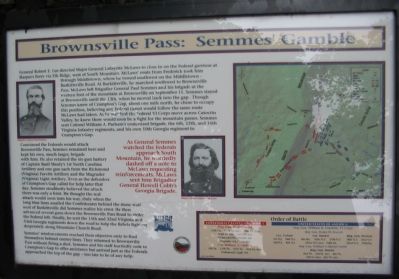Brownsville Pass: Semmes' Gamble Marker image. Click for full size.