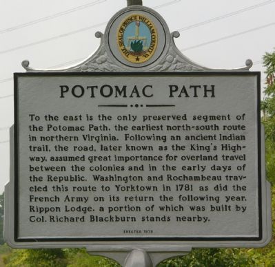 Potomac Path Marker. Click for full size. Potomac Path Marker image. Click for full size.