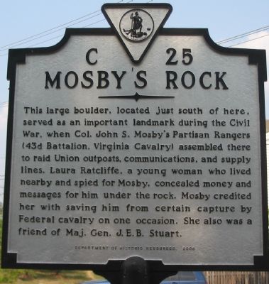 Mosby's Rock Marker image. Click for full size.
