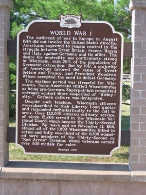 World War I Marker image. Click for full size.