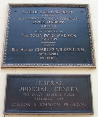 The Dolly Madison House Marker image. Click for full size.