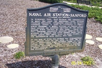 Naval Air Station - Sanford Marker image. Click for full size.