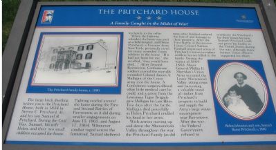 The Pritchard House Marker. Click for more information. The Pritchard House Marker image. Click for more information.