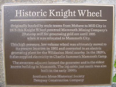Historic Knight Wheel Marker. Click for full size. Historic Knight Wheel Marker image. Click for full size.