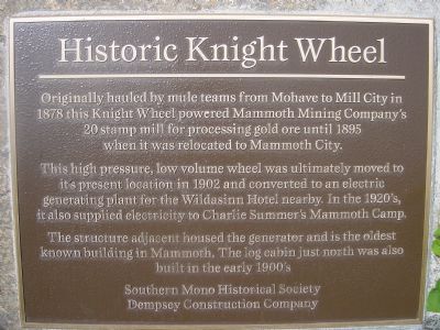 Historic Knight Wheel Marker image. Click for full size.