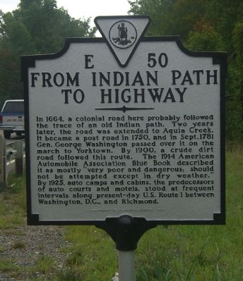 From Indian Path to Highway Marker image. Click for full size.