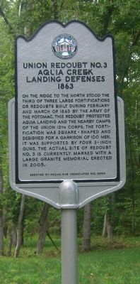 Union Redoubt No. 3 Marker. Click for full size. Union Redoubt No. 3 Marker image. Click for full size.