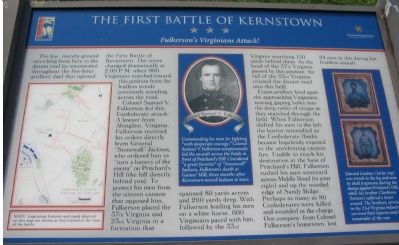The First Battle of Kernstown Marker image. Click for more information.