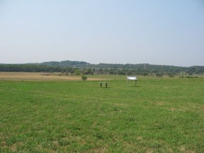 Looking West past the Marker on Pritchard Hill. Click for full size. Looking West past the Marker on Pritchard Hill image. Click for full size.