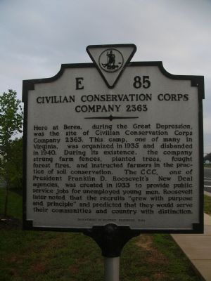 Civilian Conservation Corps Company 2363 Marker image. Click for full size.