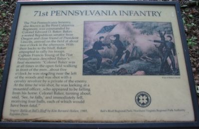 The Old 71st Pennsylvania Infantry Marker image. Click for full size.