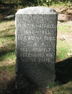 Clinton Hatcher Marker. Click for full size. Clinton Hatcher Marker image. Click for full size.