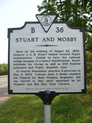 Stuart and Mosby Marker image. Click for full size.