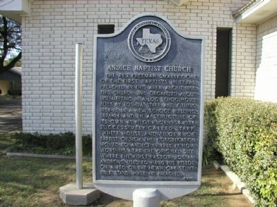 Andice Baptist Church Marker image. Click for full size.