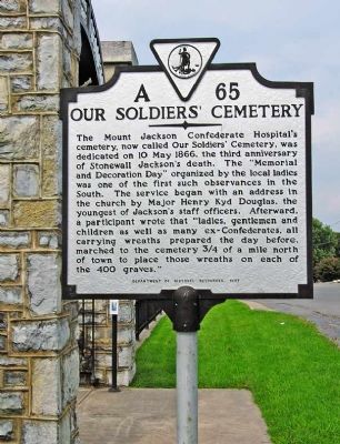 Marker, Our Soldiers' Cemetery image. Click for full size.