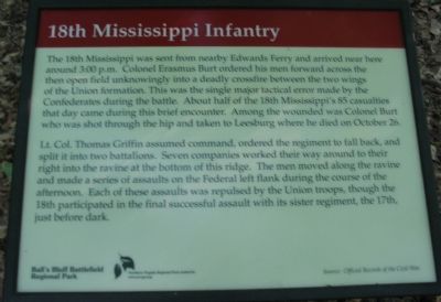 18th Mississippi Infantry Marker image. Click for full size.