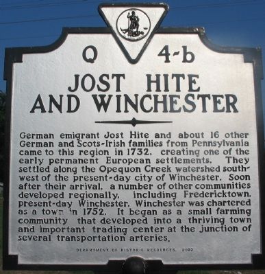 Jost Hite and Winchester Marker image. Click for full size.
