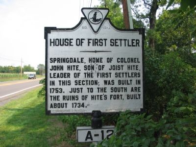 House of First Settler Marker. Click for full size. House of First Settler Marker image. Click for full size.
