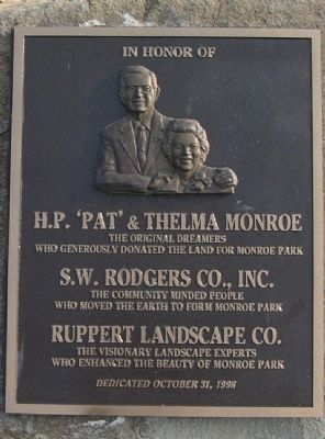 Monroe Park Marker. Click for full size. Monroe Park Marker image. Click for full size.