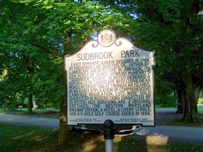 Sudbrook Park Marker image. Click for full size.