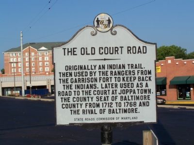 The Old Court Road Marker image. Click for full size.
