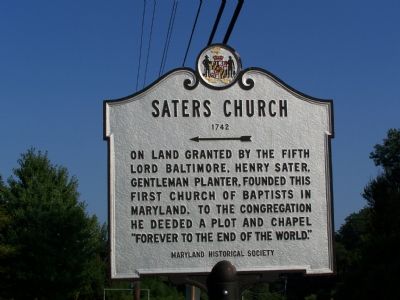 Saters Church 1742 Marker image. Click for full size.