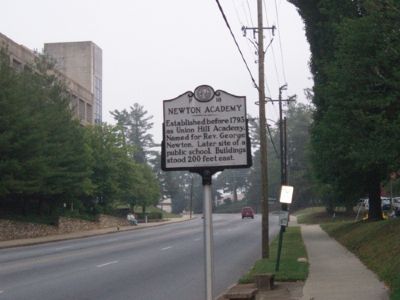 Newton Academy Marker - Facing North image. Click for full size.