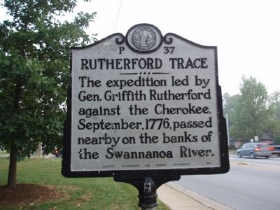 Rutherford Trace Marker - Facing North image. Click for full size.
