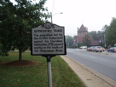 Rutherford Trace Marker - Facing North image. Click for full size.