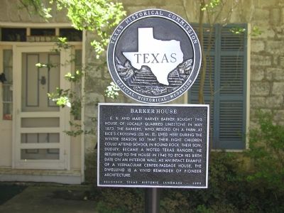 Barker House Marker. Click for full size. Barker House Marker image. Click for full size.