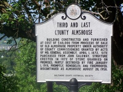 Third and Last County Almshouse Marker. Click for full size. Third and Last County Almshouse Marker image. Click for full size.