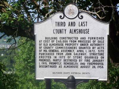 Third and Last County Almshouse Marker image. Click for full size.