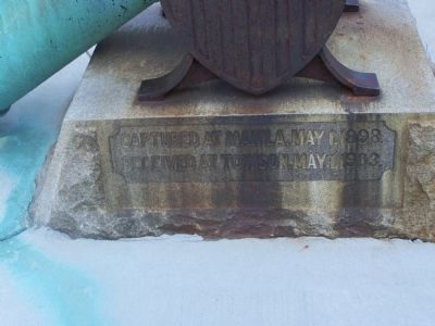 Inscription on cannon image. Click for full size.
