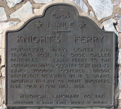 Knight's Ferry Marker. Click for full size. Knight's Ferry Marker image. Click for full size.