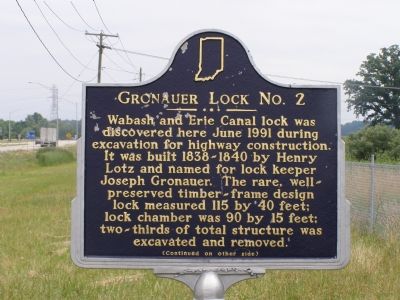 Gronauer Lock No. 2 Marker image. Click for full size.