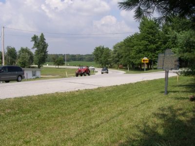 Marker at curve and junction of State Route 17. image. Click for full size.