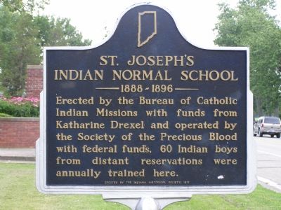 St. Joseph's Indian Normal School 1888 - 1896 Marker image. Click for full size.