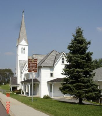 Marker And the Zion Lutheran Church. Click for full size. Marker And the Zion Lutheran Church image. Click for full size.