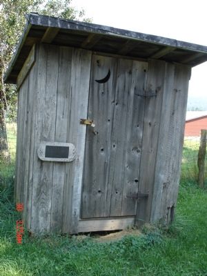 The Restored Outhouse. Click for full size. The Restored Outhouse image. Click for full size.