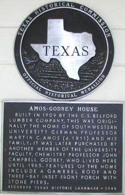 Amos-Godbey House Marker image. Click for full size.