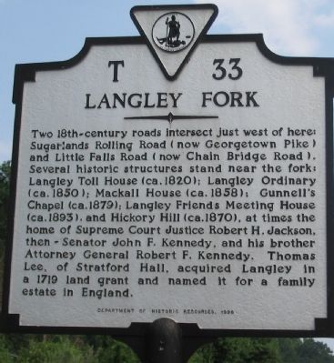 Langley Fork Marker image. Click for full size.