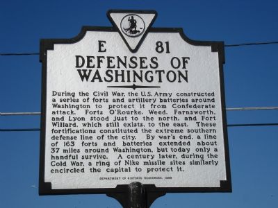 Defenses of Washington Marker image. Click for full size.