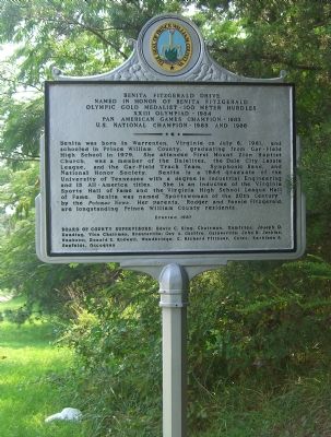 Benita Fitzgerald Drive Marker image. Click for full size.