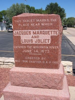 Jacques Marquette and Louis Joliet Marker image. Click for full size.