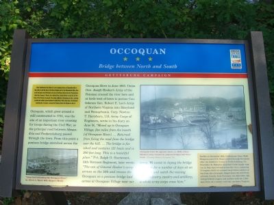 Occoquan - Bridge Between North and South Marker image. Click for full size.