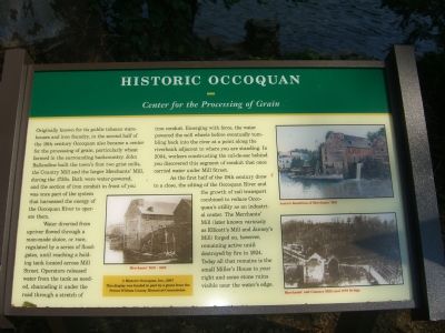Historic Occoquan - <i>Center for the Processing of Grain</i> Marker image. Click for full size.