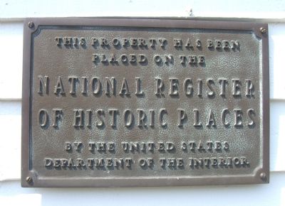 National Register of Historice Places Plaque image. Click for full size.