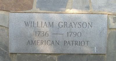 A Marker on the William Grayson Bandstand Memorial. Click for full size. A Marker on the William Grayson Bandstand Memorial image. Click for full size.