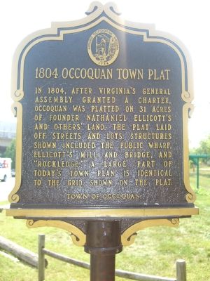 1804 Occoquan Town Plat Marker (Obverse). Click for full size. 1804 Occoquan Town Plat Marker (Obverse) image. Click for full size.