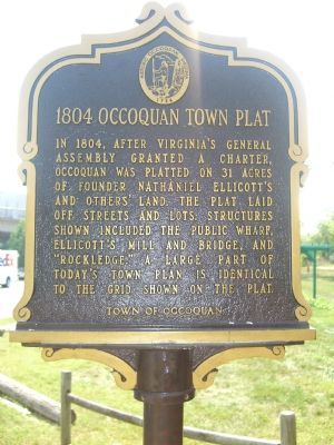 1804 Occoquan Town Plat Marker (Obverse) image. Click for full size.